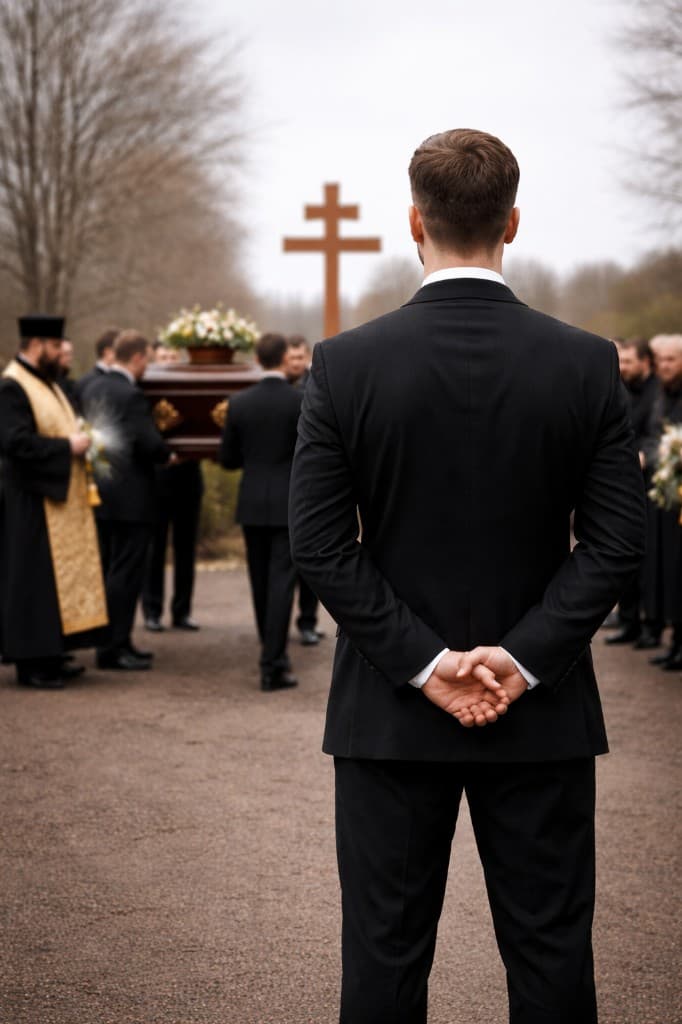 Ритуальный агент на церемонии прощания