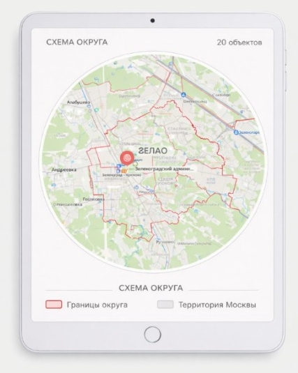 Схема округа ЗелАО